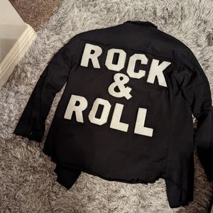Oversized shacket rock and roll